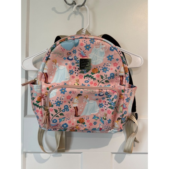 Petunia Pickle Bottom Handbags - Petunia Pickle Bottom Disney Baby Cinderella Mini Backpack Pink Vegan Leather